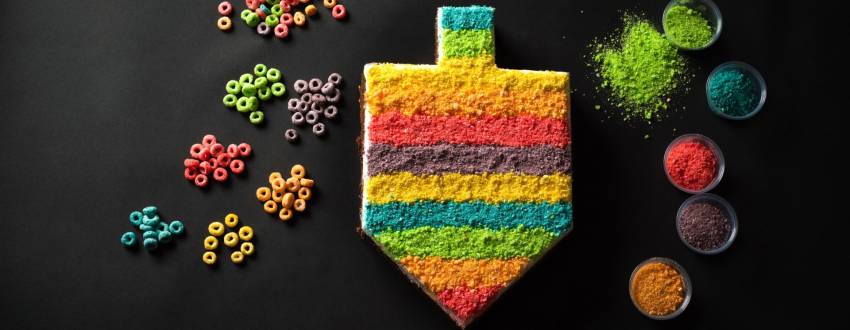 Dreidel Cake with Edible 