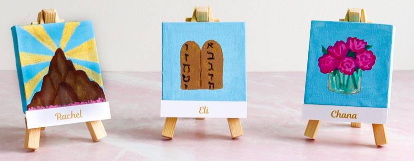 How to Make the Cutest Mini Place Card Paintings for Shavuot