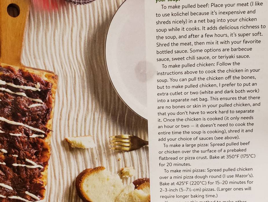 easy pulled meat or chicken pizza