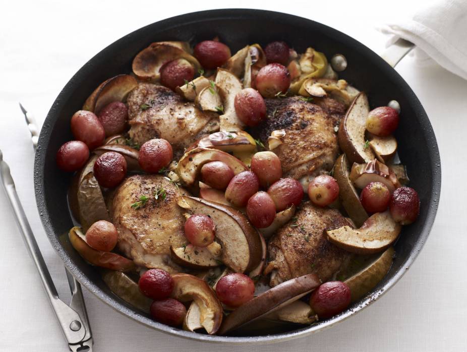 Chicken Thighs with Roasted Fall Fruit