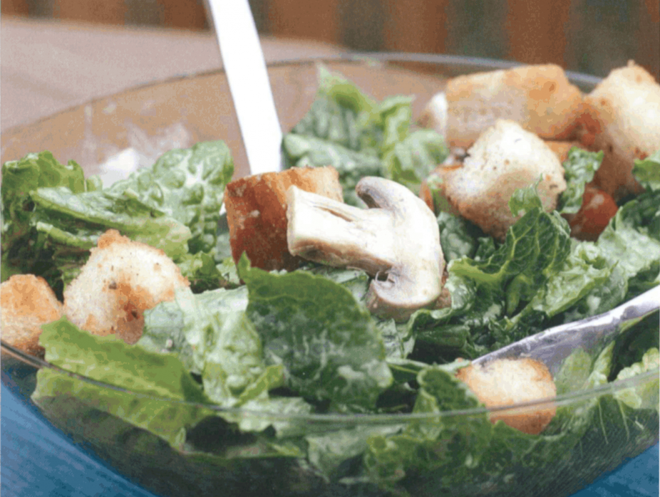 Roasted Garlic Caesar Salad With Croutons Kosher
