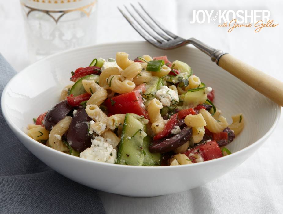 Greek Chopped Salad with Noodles