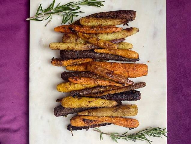 Zaatar Rainbow Roasted Carrots