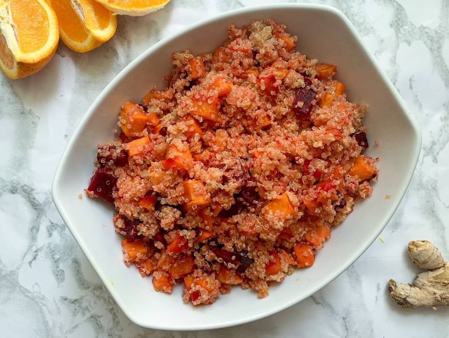OrangeGinger Root Vegetable Quinoa Salad