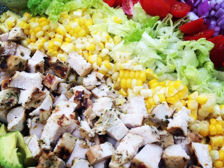 Southwestern Cobb Salad with Spicy Avocado Dressing