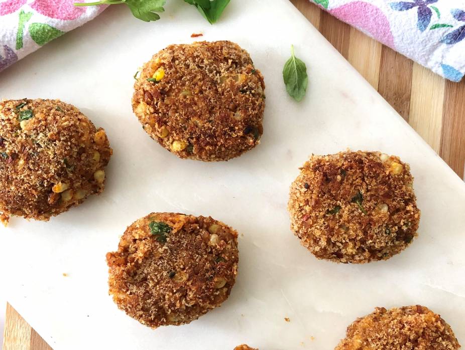 Quinoa, Lentil, and Corn Burgers