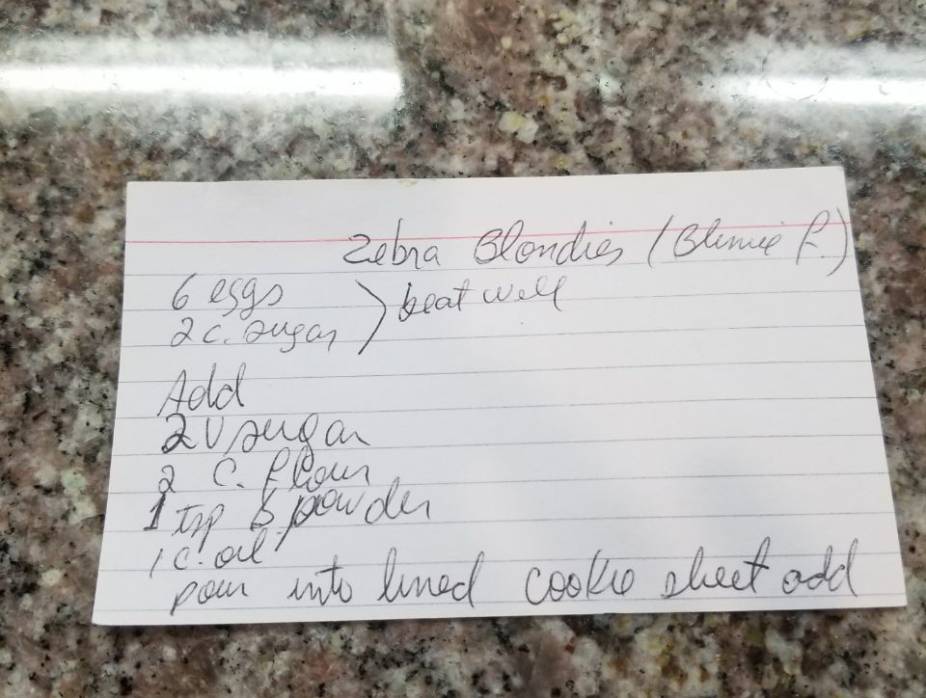 zebra blondies