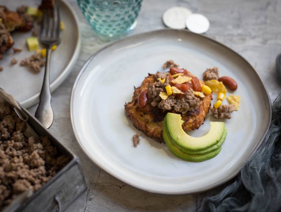 Southwest Salad-Topped Latkes