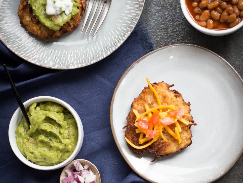 Stuffed Baked Potato Latkes