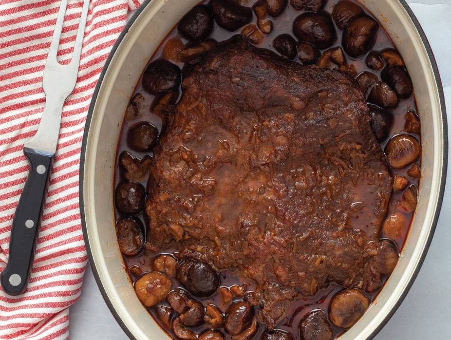 Sherry Wine Brisket with Chestnuts