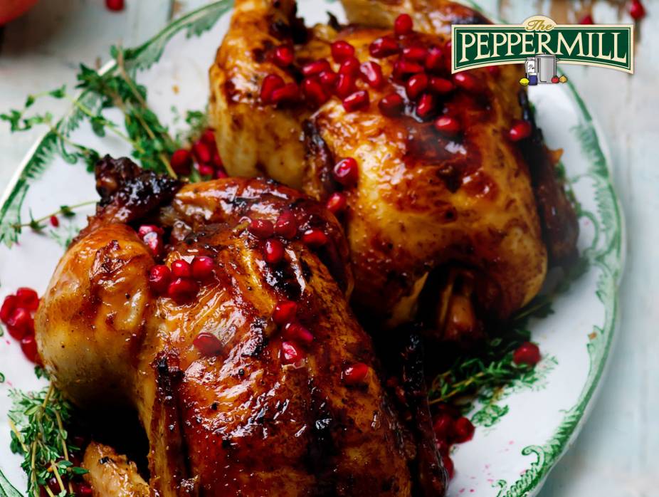 Pomegranate Roasted Cornish Hens