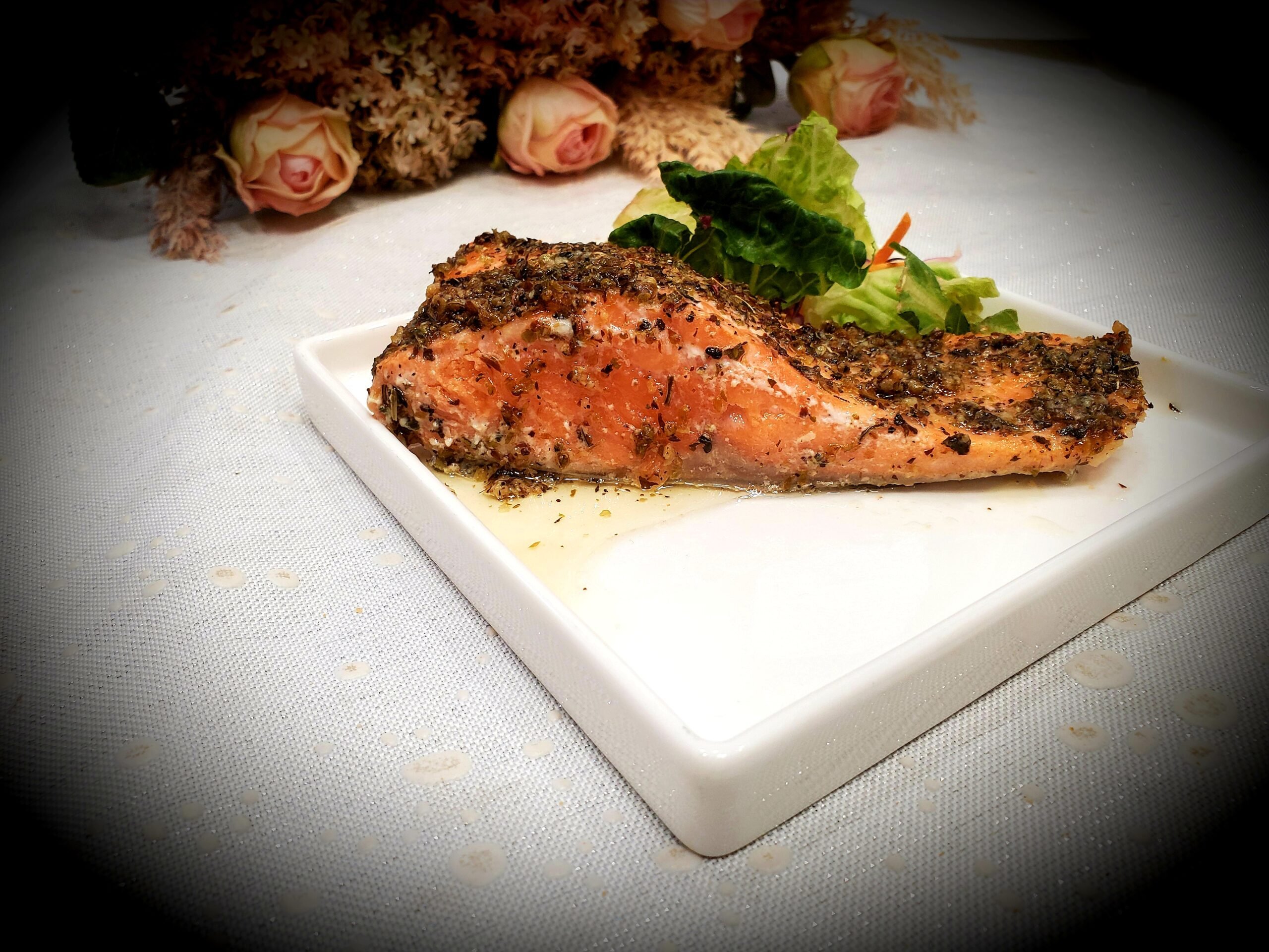 Perfectly Flaked Baked Salmon