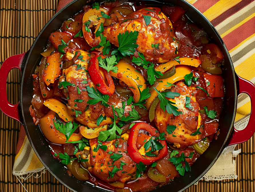 Spanish Chicken with Herbs and Peppers