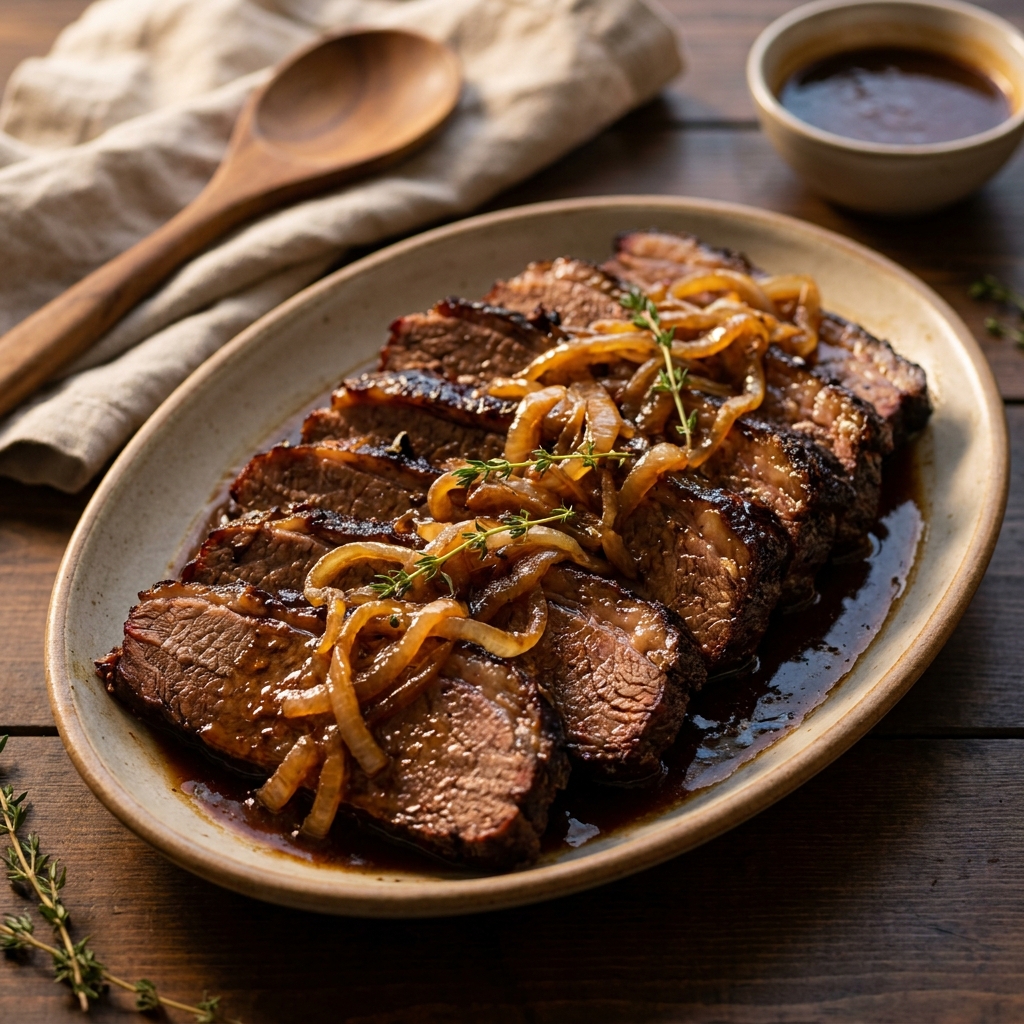 Welcome-Back Honey Balsamic Brisket (First Meat After Tisha B'Av)