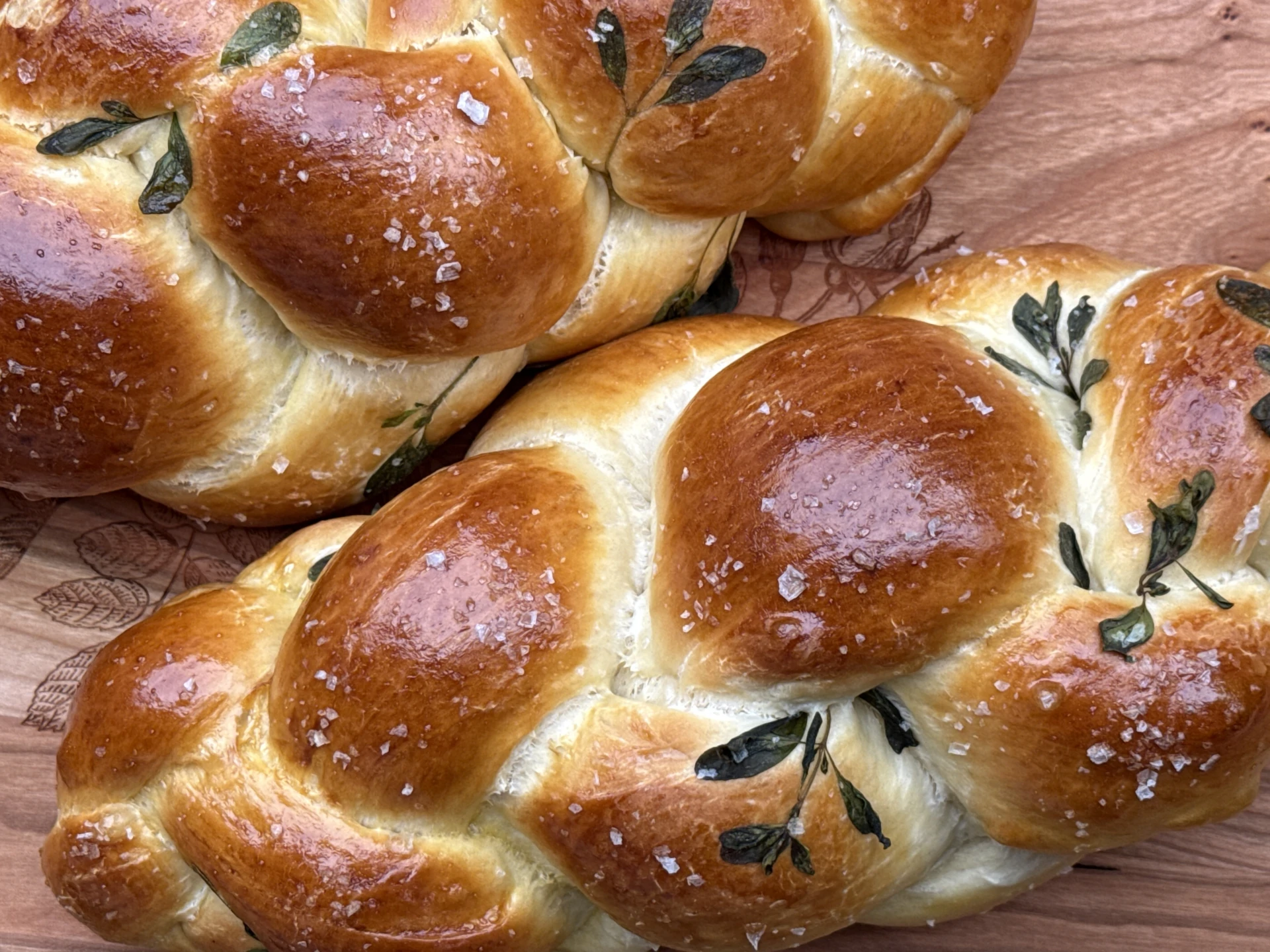 Challahs Braided with Marjoram