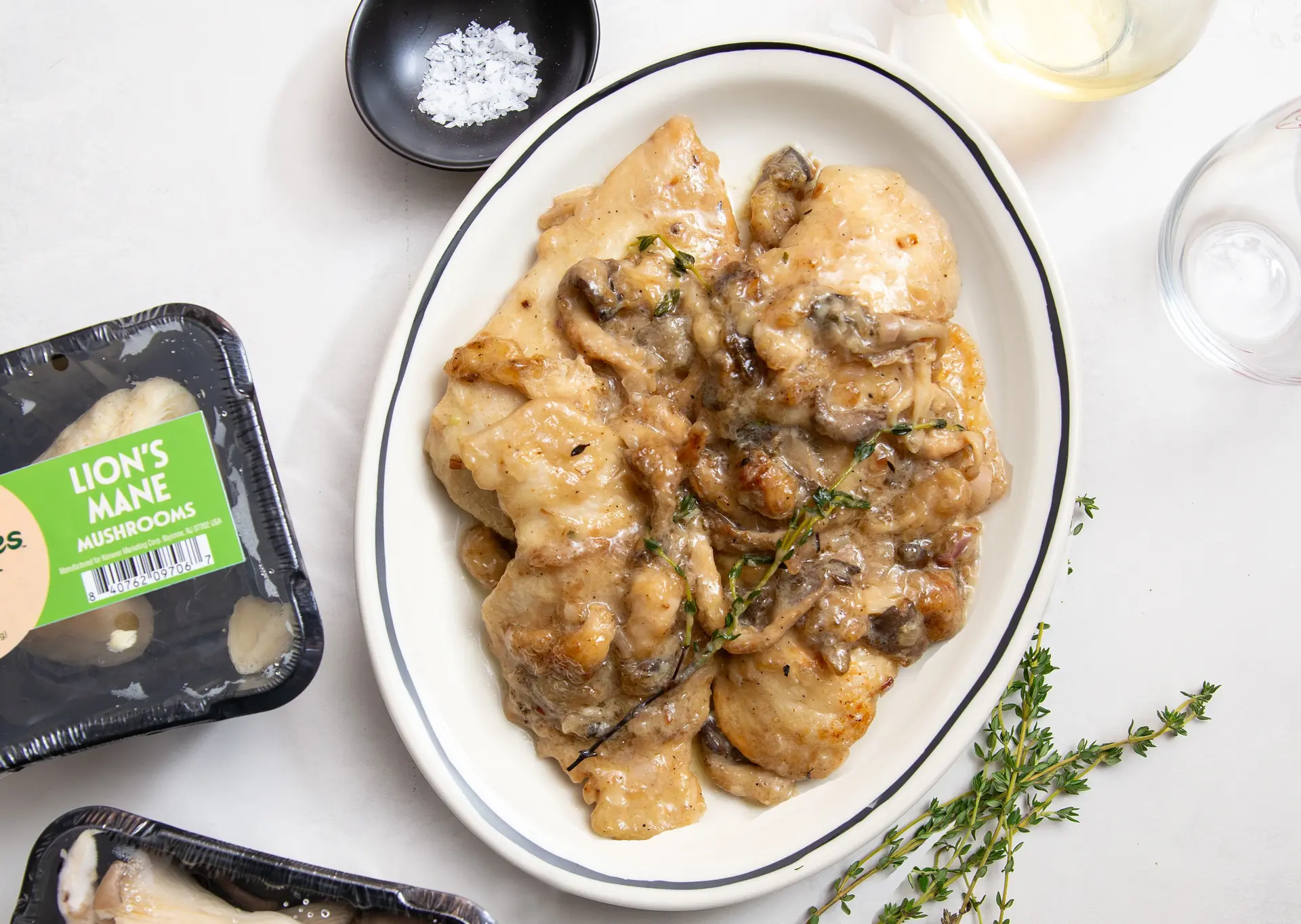 Chicken in Mushroom “Cream” Sauce