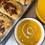 Creamy Soup With No-Knead Bread