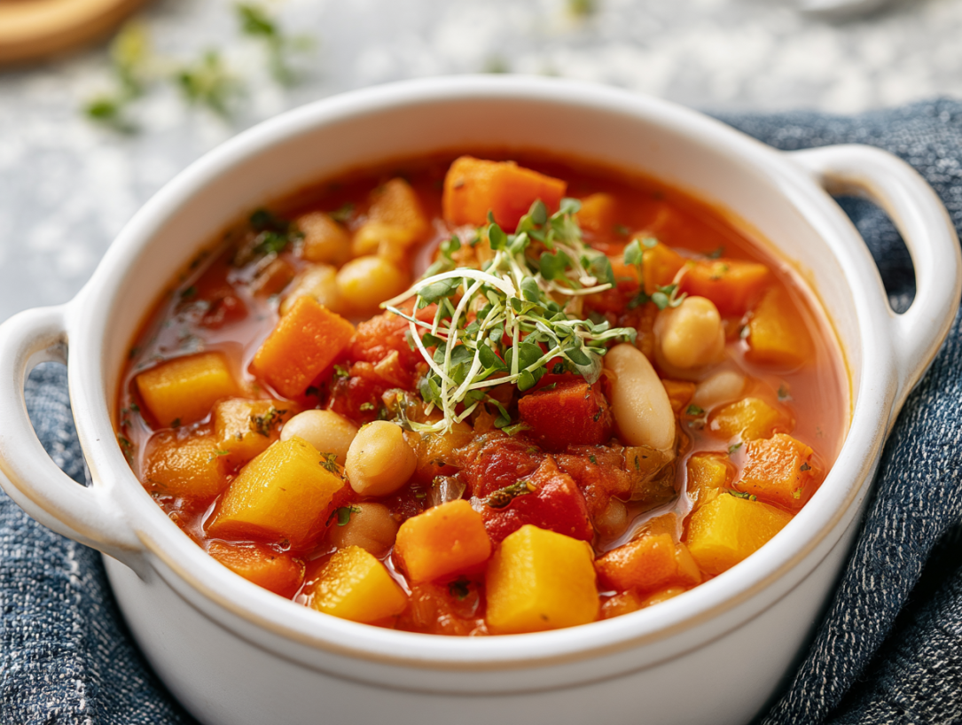 Dinnertime Chunky Vegetable and Bean Soup