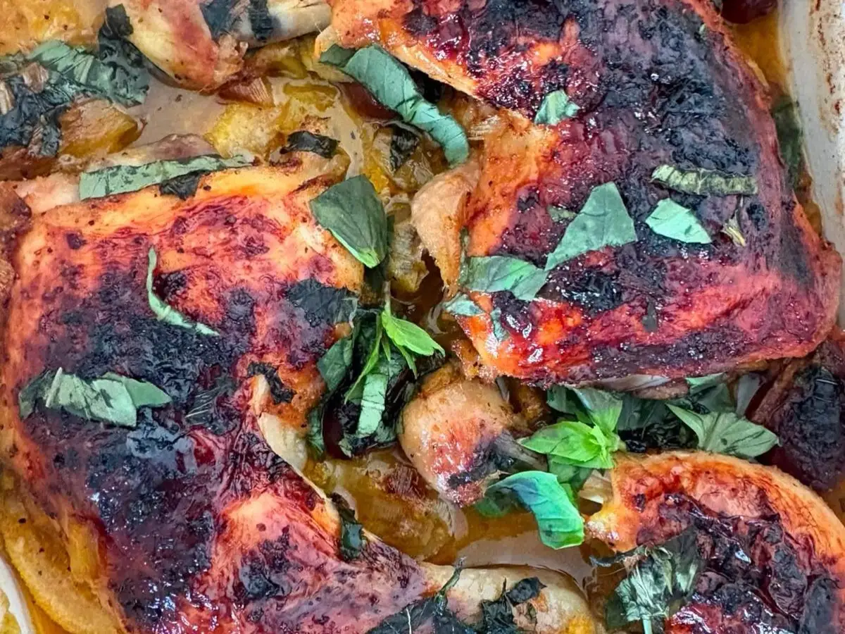 Orange, Leek, and Date Chicken