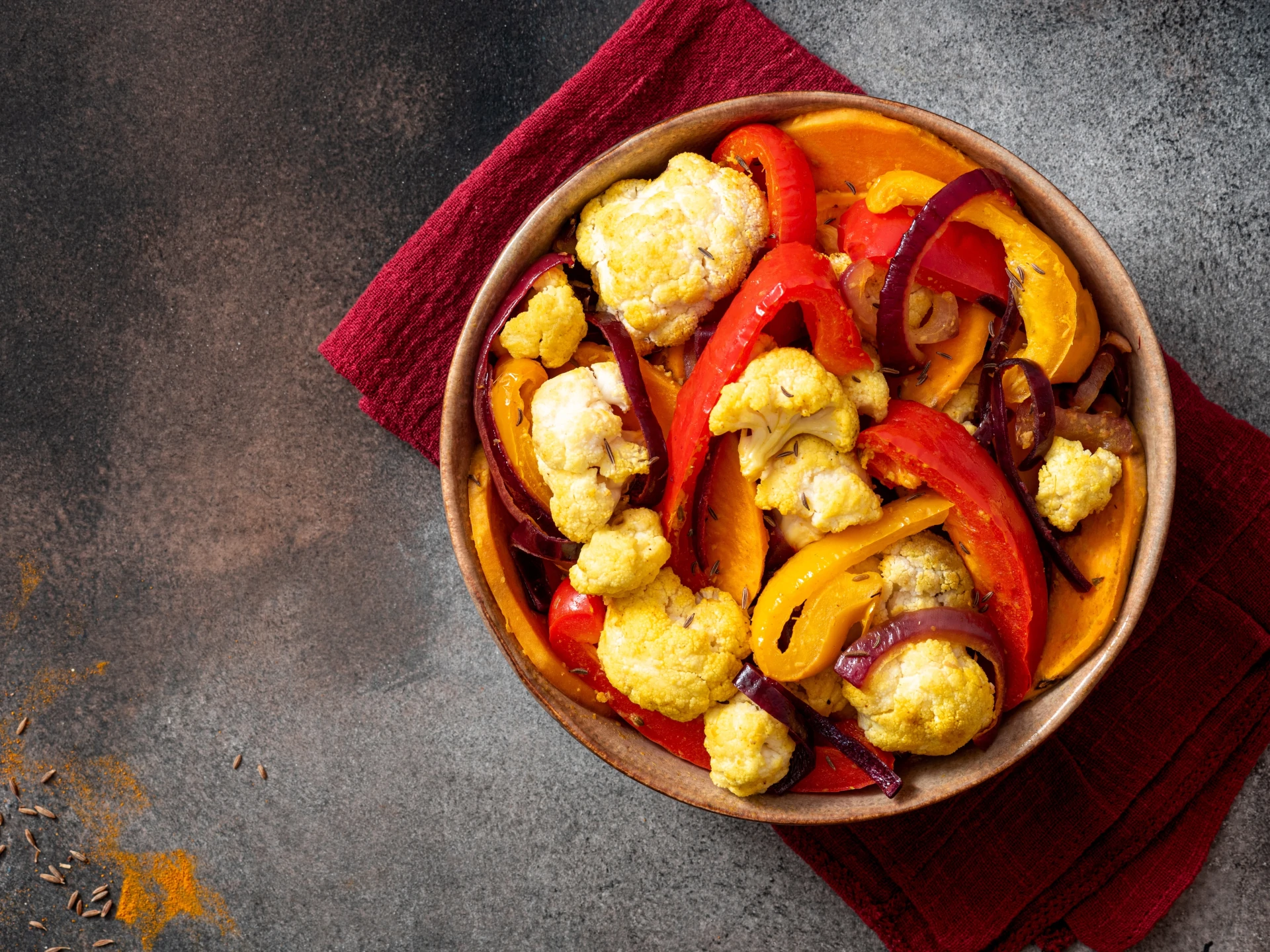 Cauliflower with Pepper and Pesto