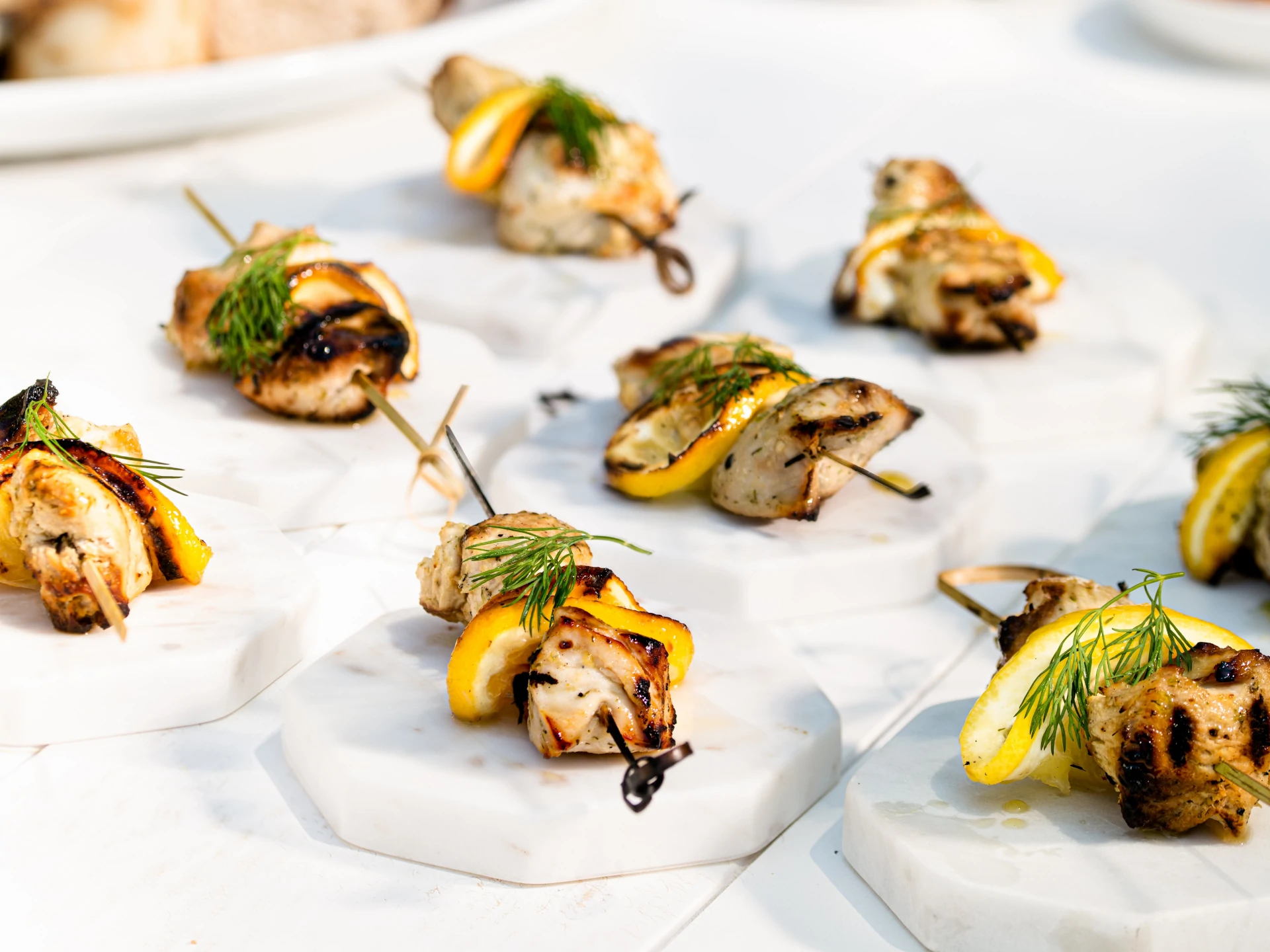 Lemon-Dill Grilled Chicken Satay