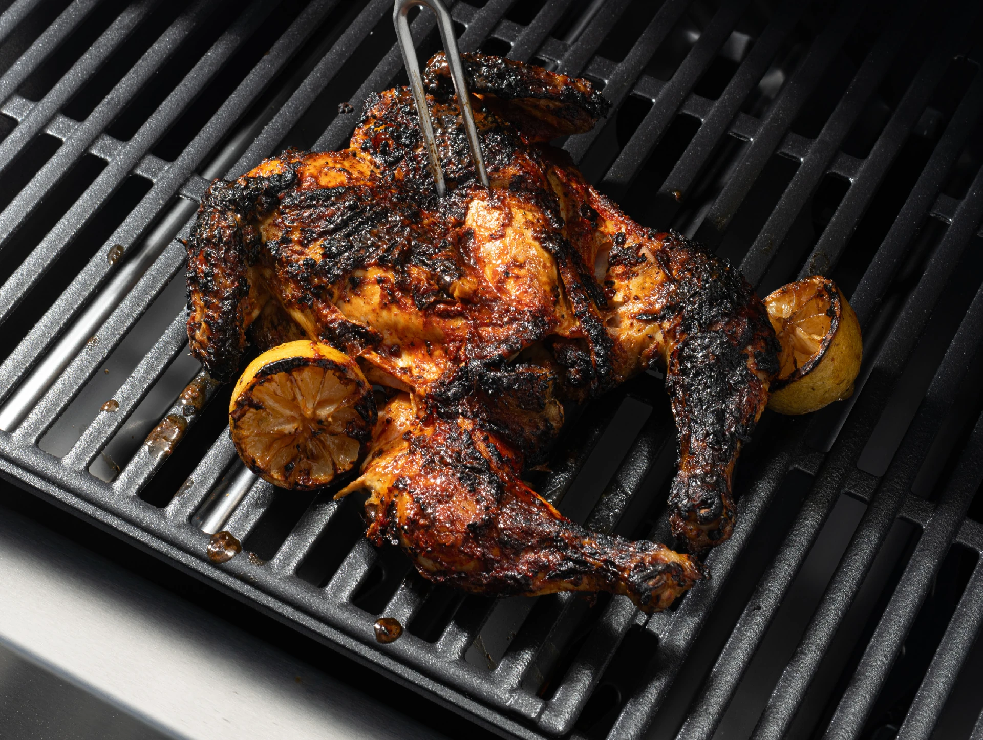 Honey-Mustard Barbecue Spatchcock Chicken