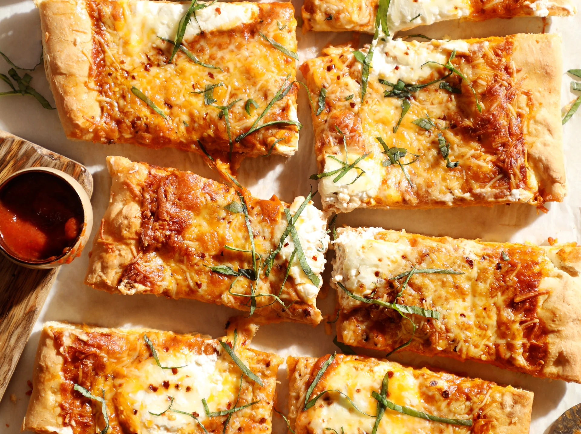 Deep-Dish Vodka Ricotta Pizza