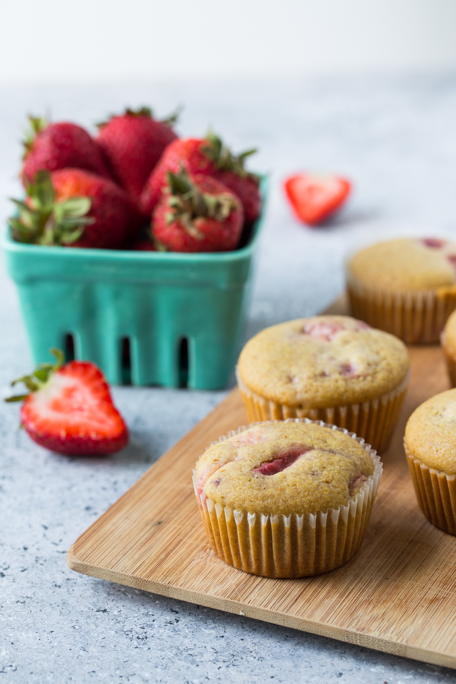 WholeWheat Strawberry Corn Muffins Recipes