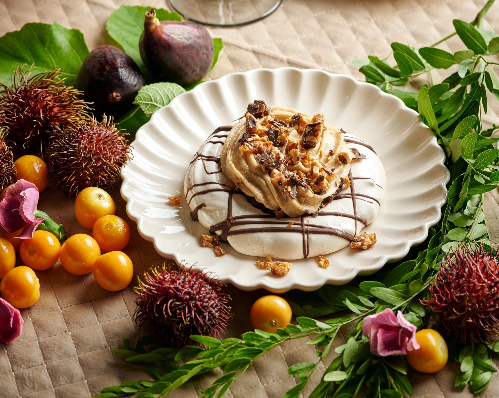 Chocolate-Peanut Butter Pavlovas