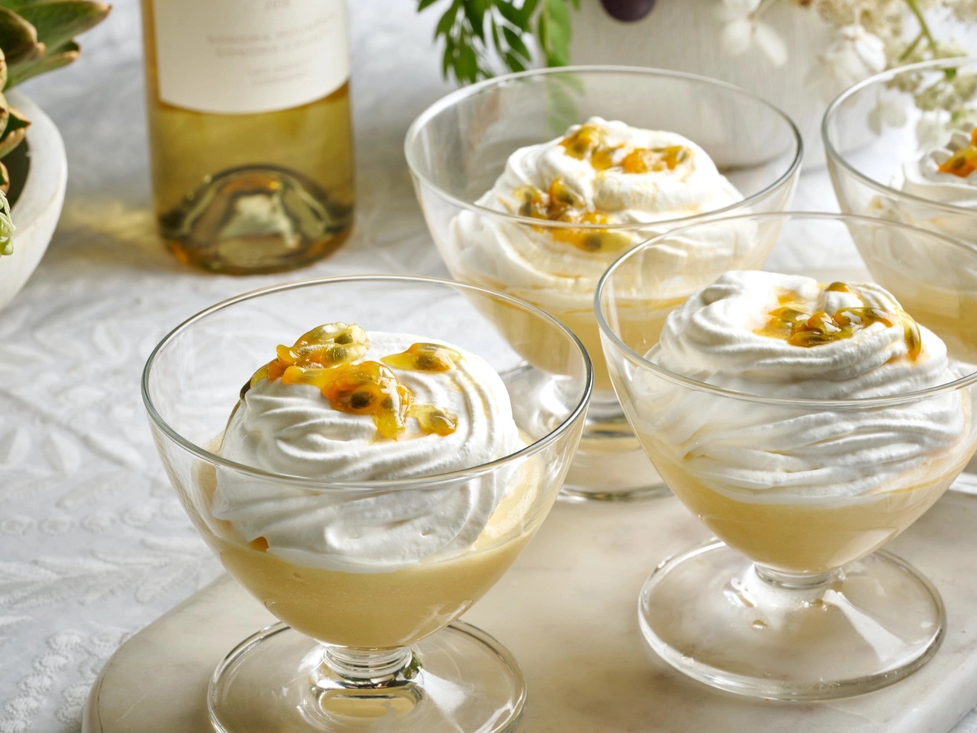 Pear And Passion Fruit Mousse Cups | Recipes