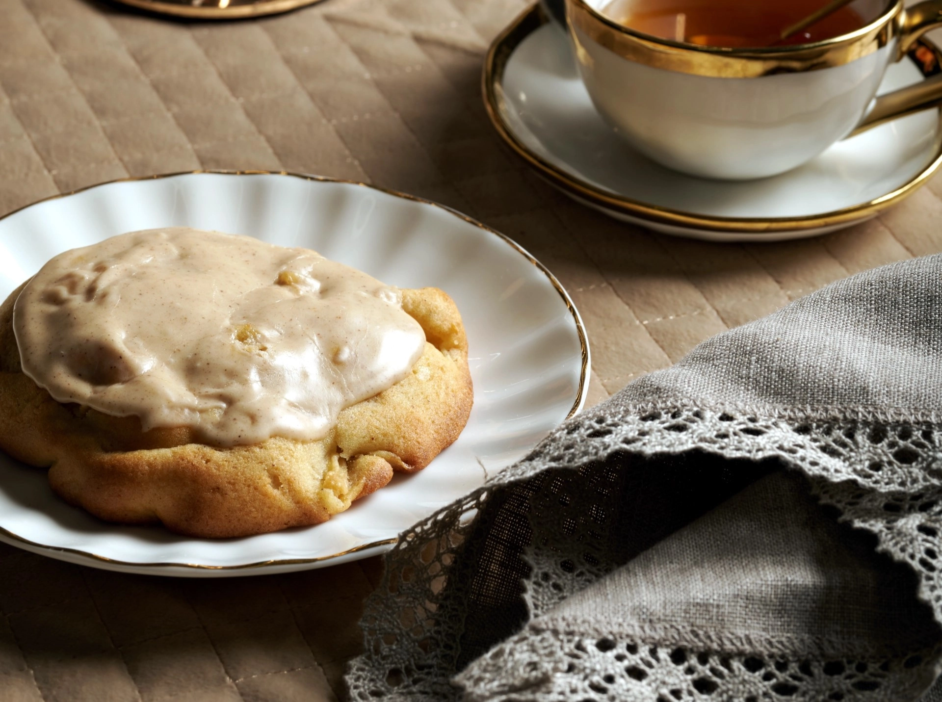 Baked Apple Fritters with Vanilla Honey Glaze