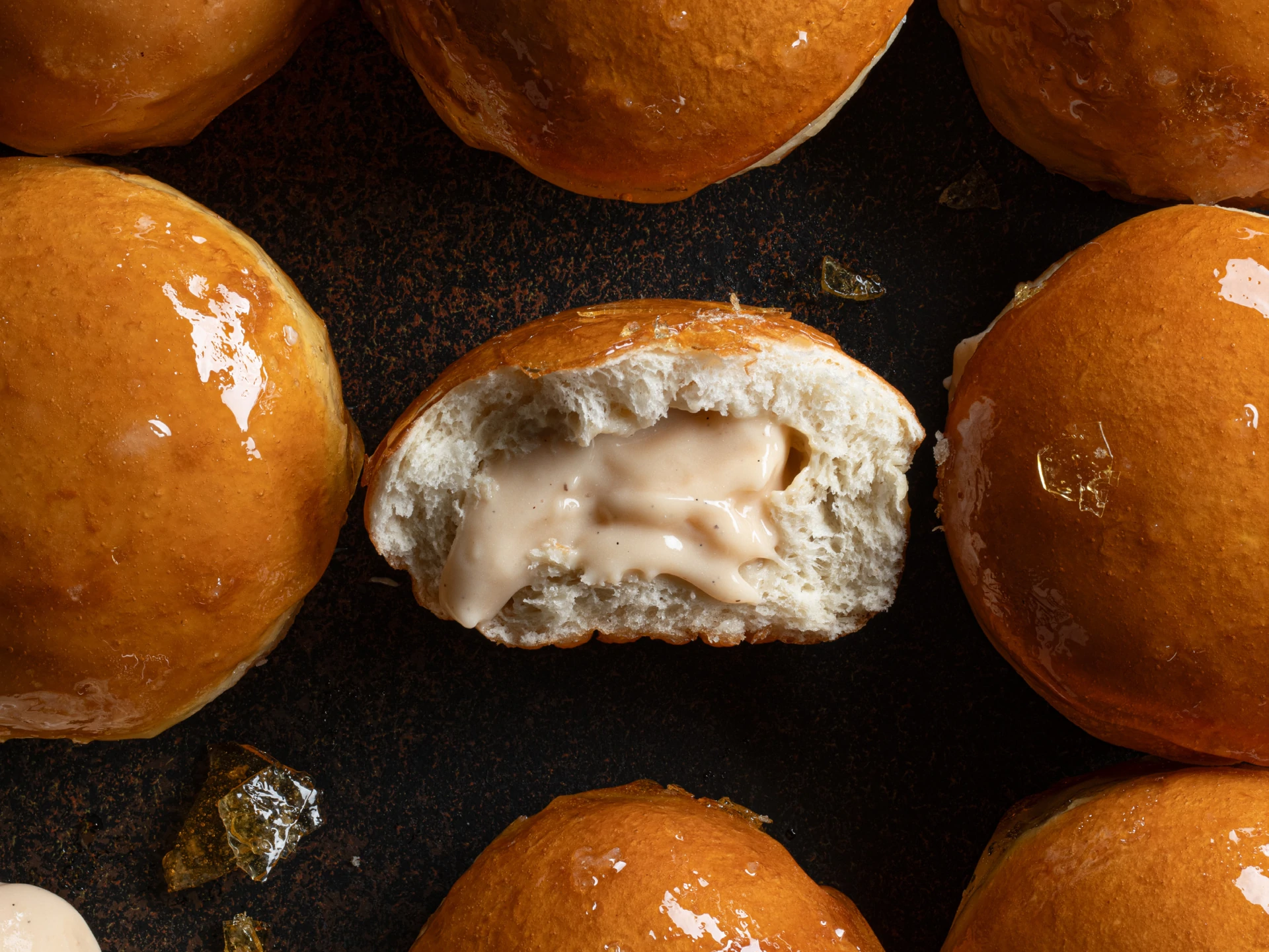 Strawberry Crème Brûlée Doughnuts