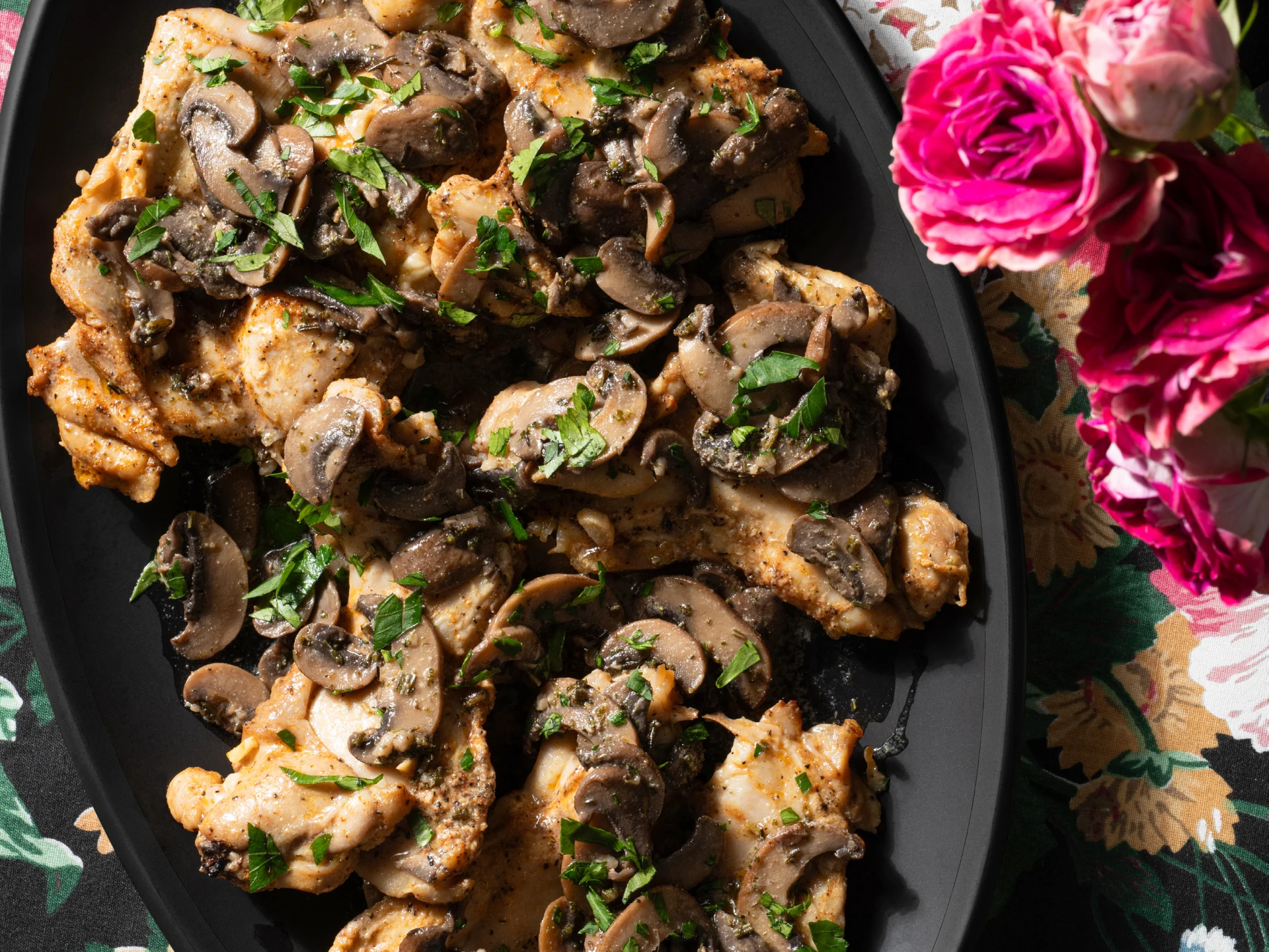 Pargiyot with Herby Mushroom Sauce