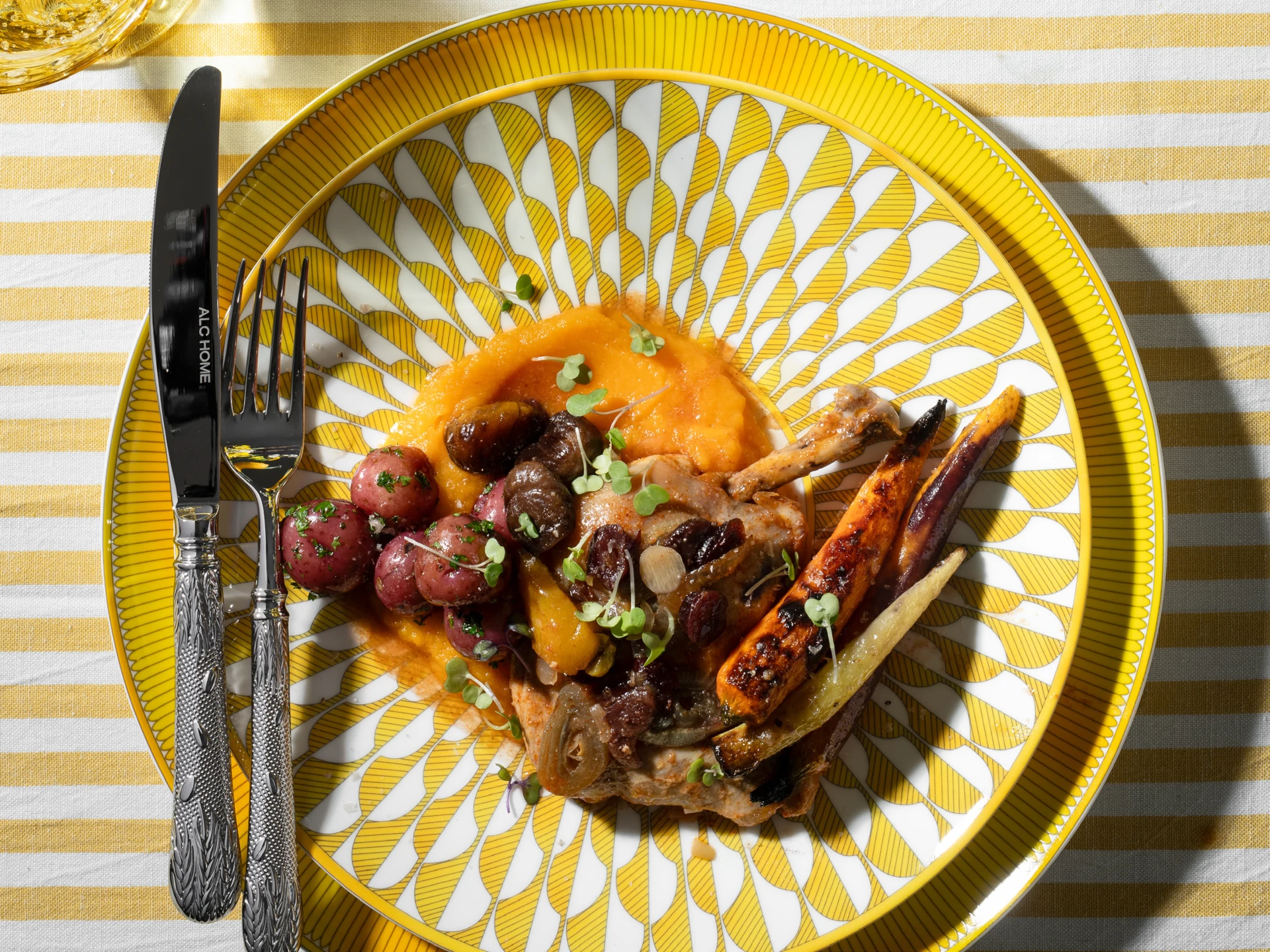 Chicken Steaks with Peach-Cranberry Glaze
