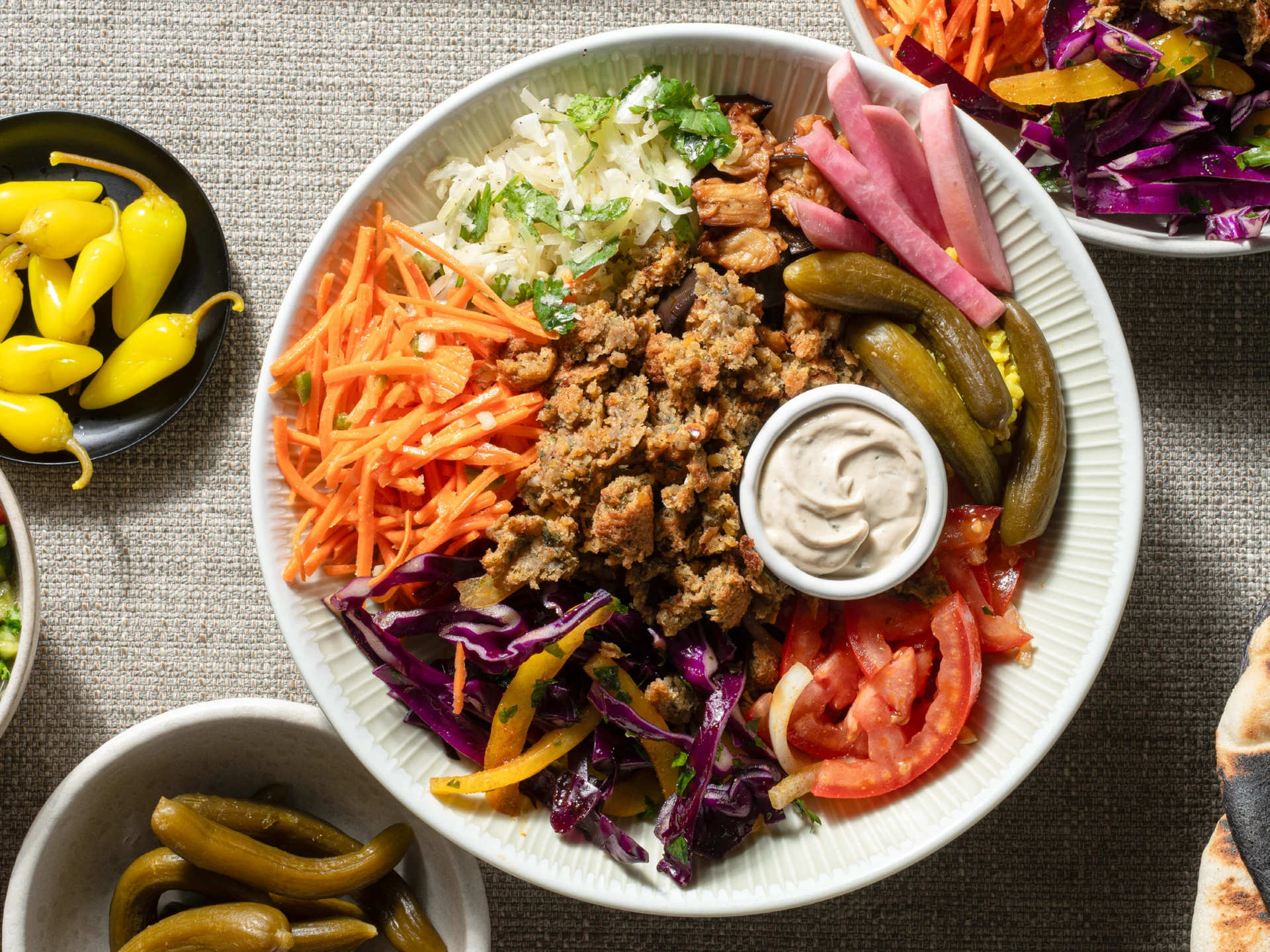 Falafel Rainbow Rice Bowl
