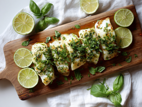 Olive Oil Poached Halibut