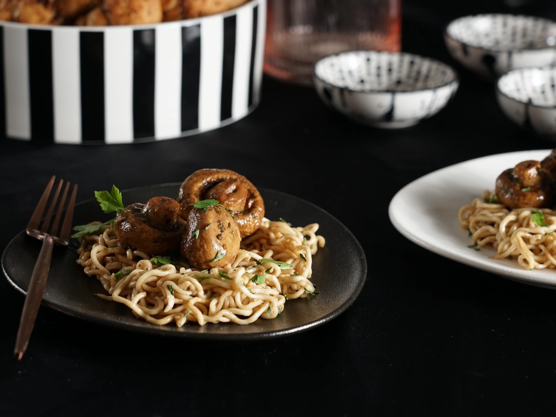 Instant Mushroom Lo Mein