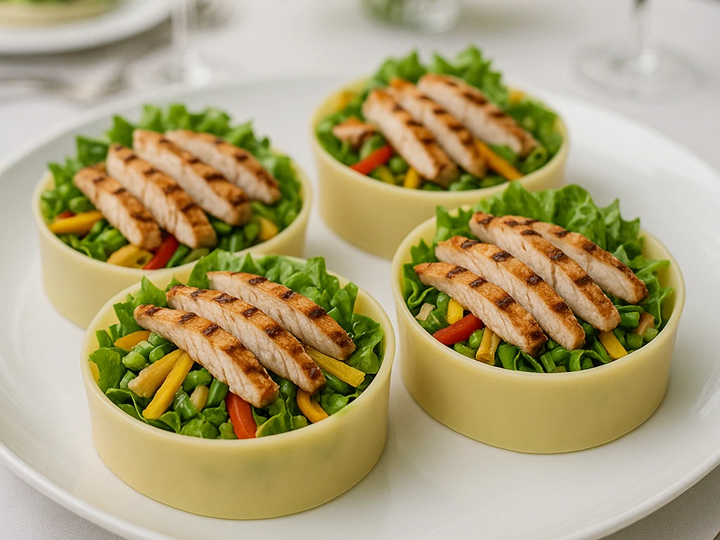 Grilled Chicken Salad in Lasagna Wrappers