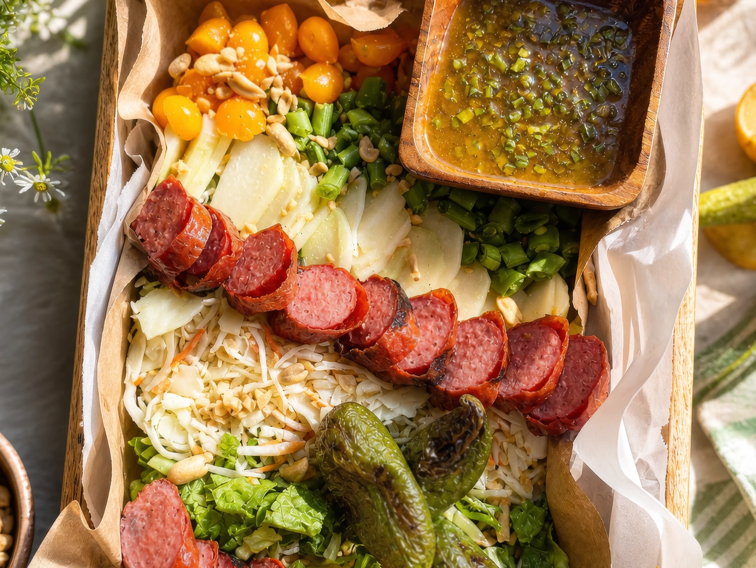 Grilled Kielbasa and Jalapeno Crunch Salad