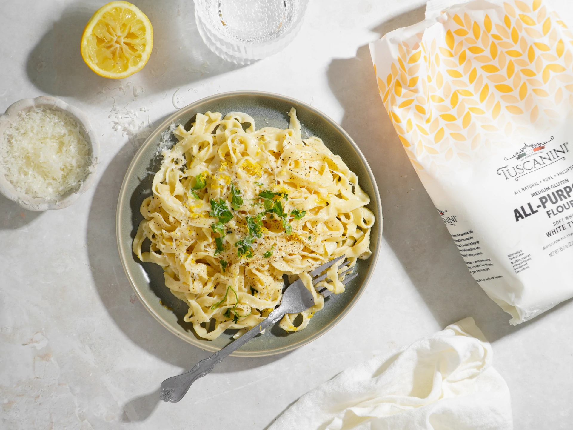 Fresh Lemon Garlic Pasta