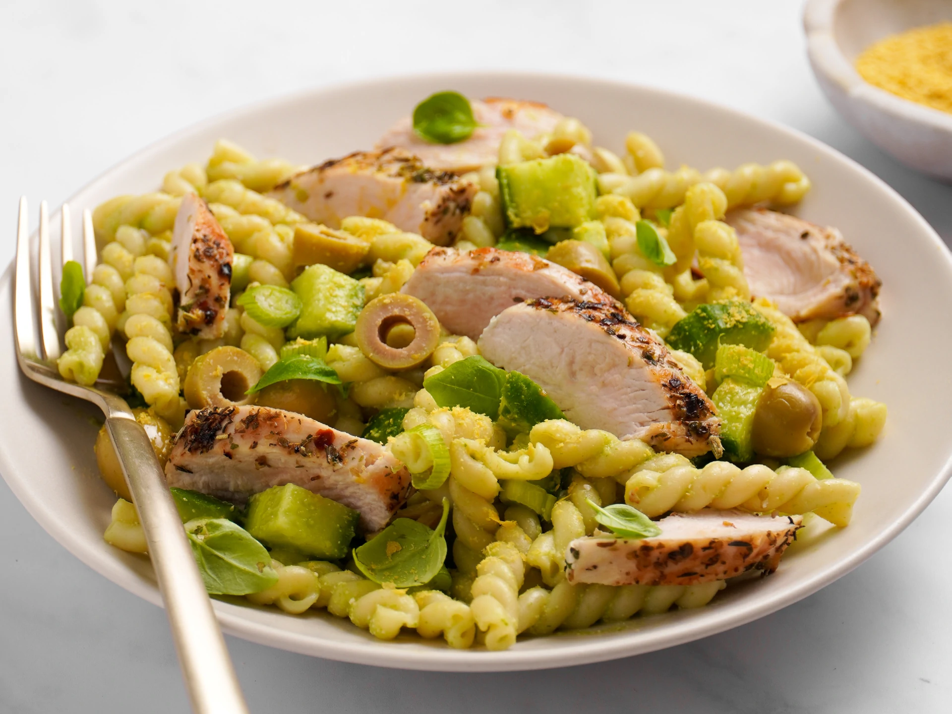 Green Goddess Grilled Chicken Pasta Salad
