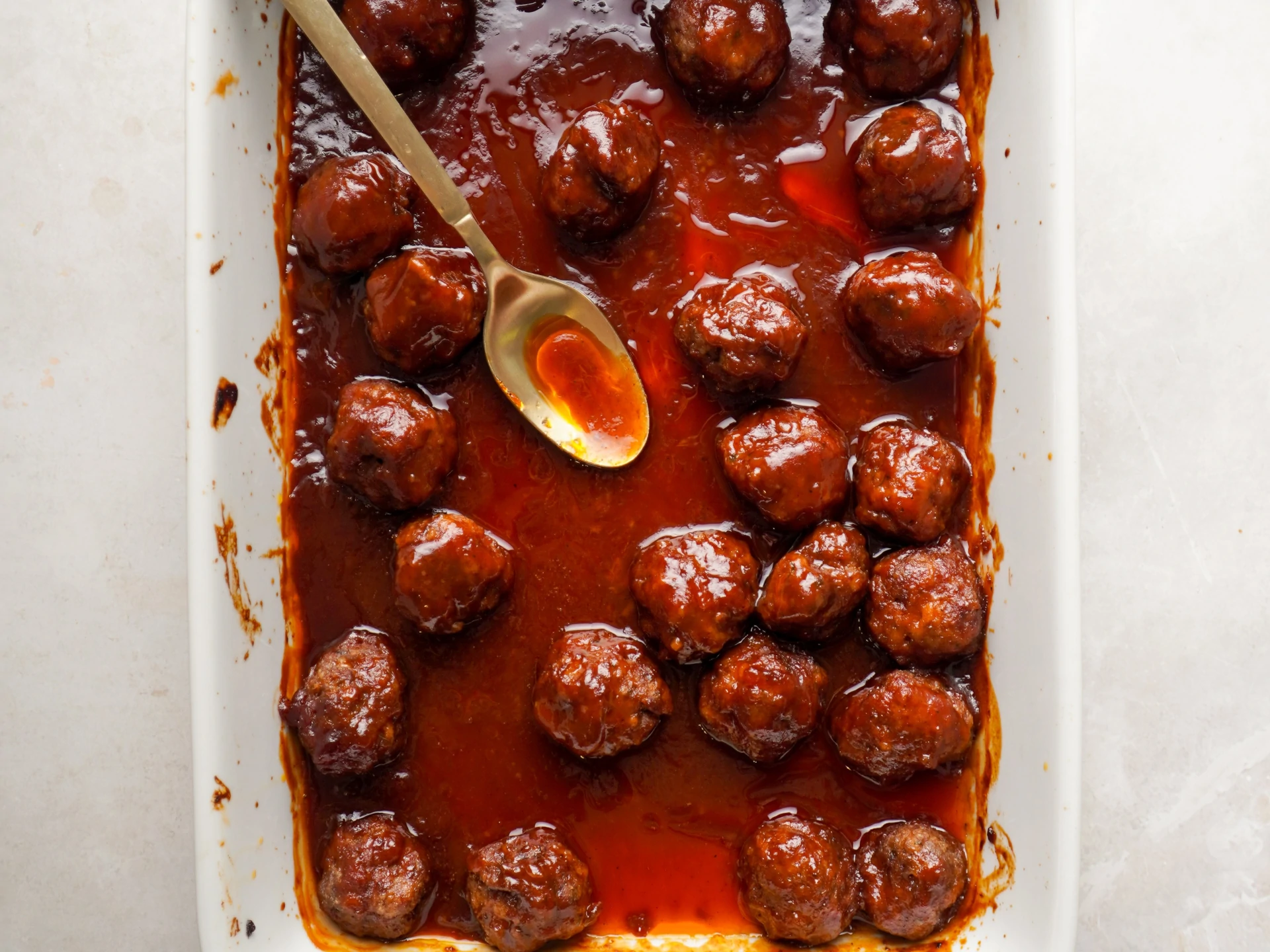 Oven-Baked Cranberry BBQ Meatballs