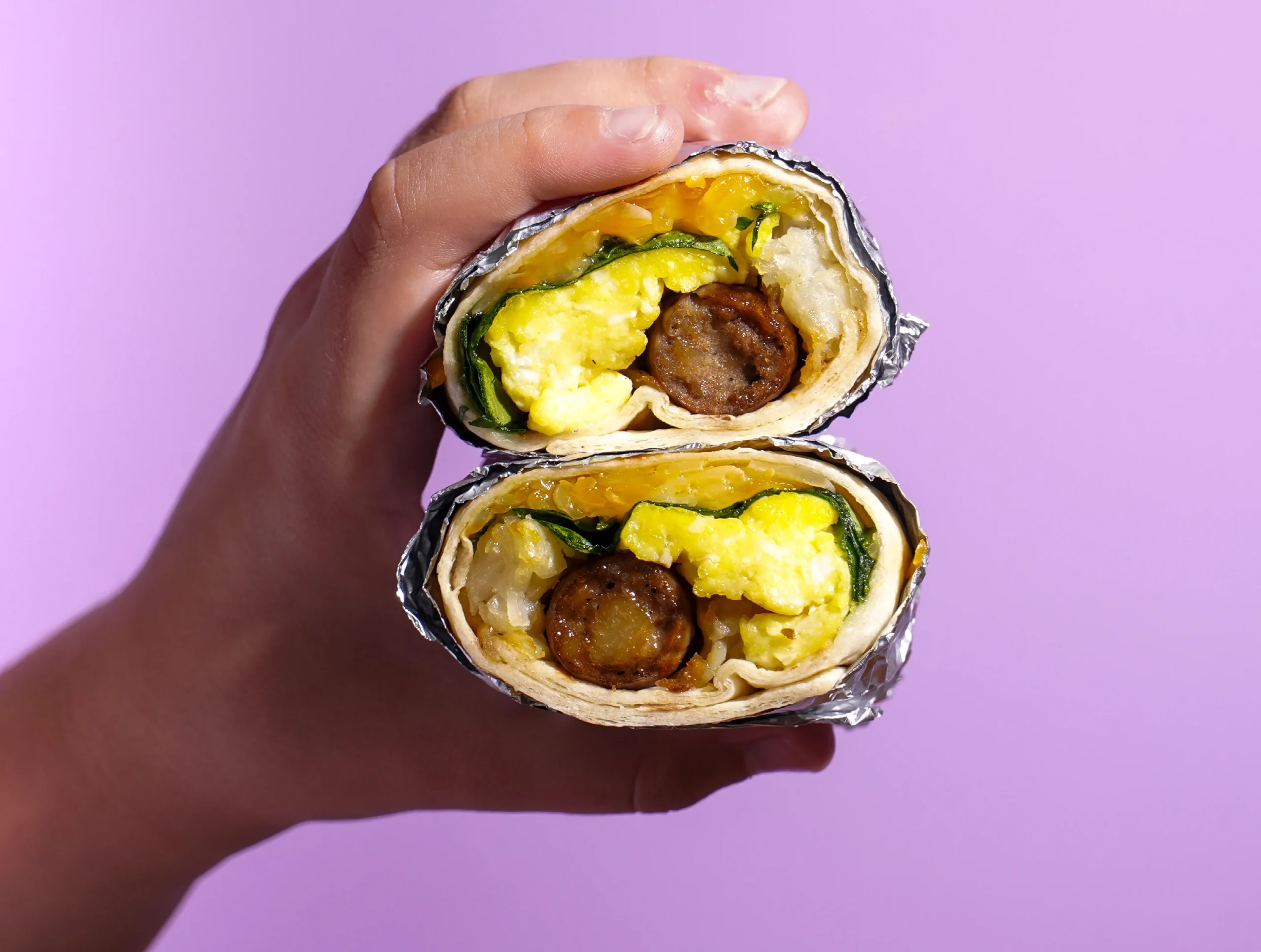 Veggie and Egg Breakfast Burritos