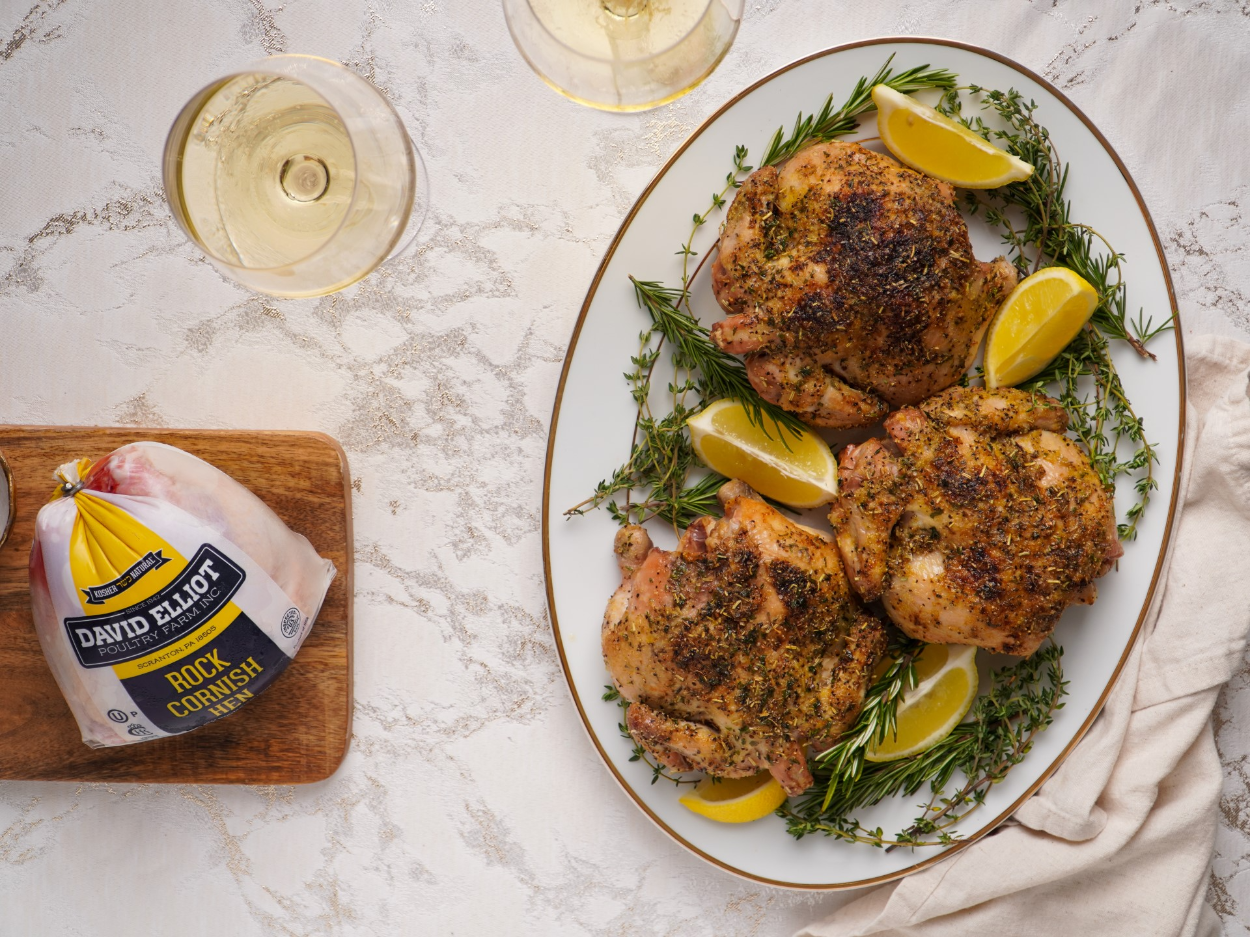 Lemon Pepper and Herb Cornish Hens