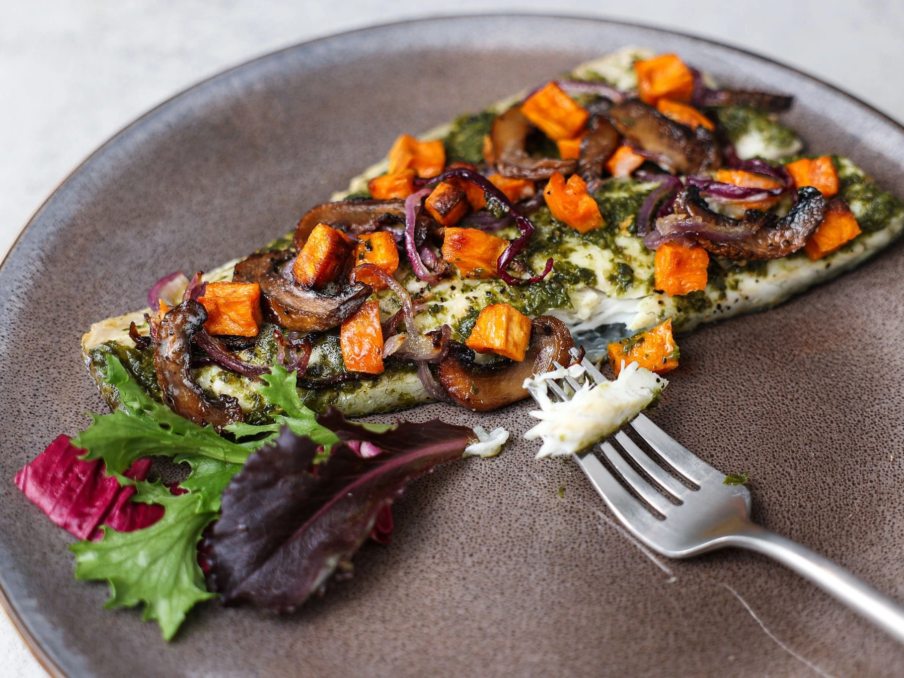 Pesto Vegetable Branzino