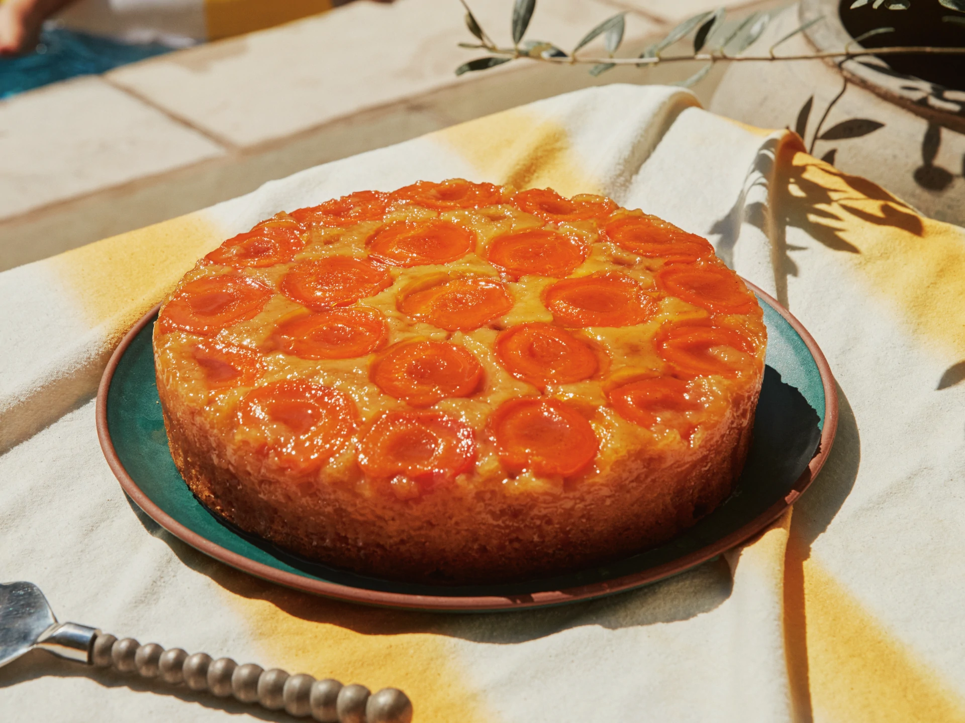 Cardamom Apricot Upside-Down Olive Oil Cake
