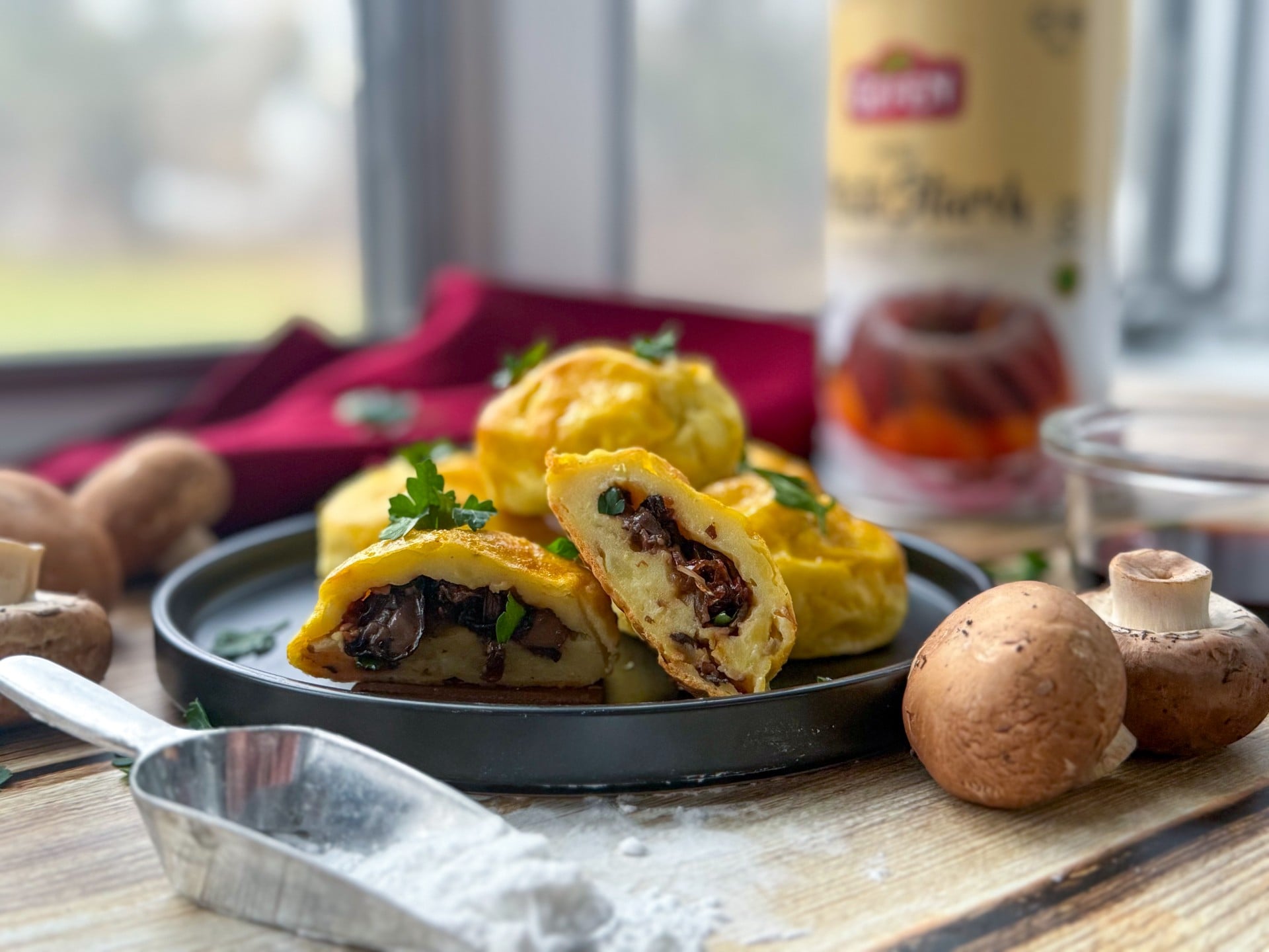 Marsala Mushroom Stuffed Doughless Knishes