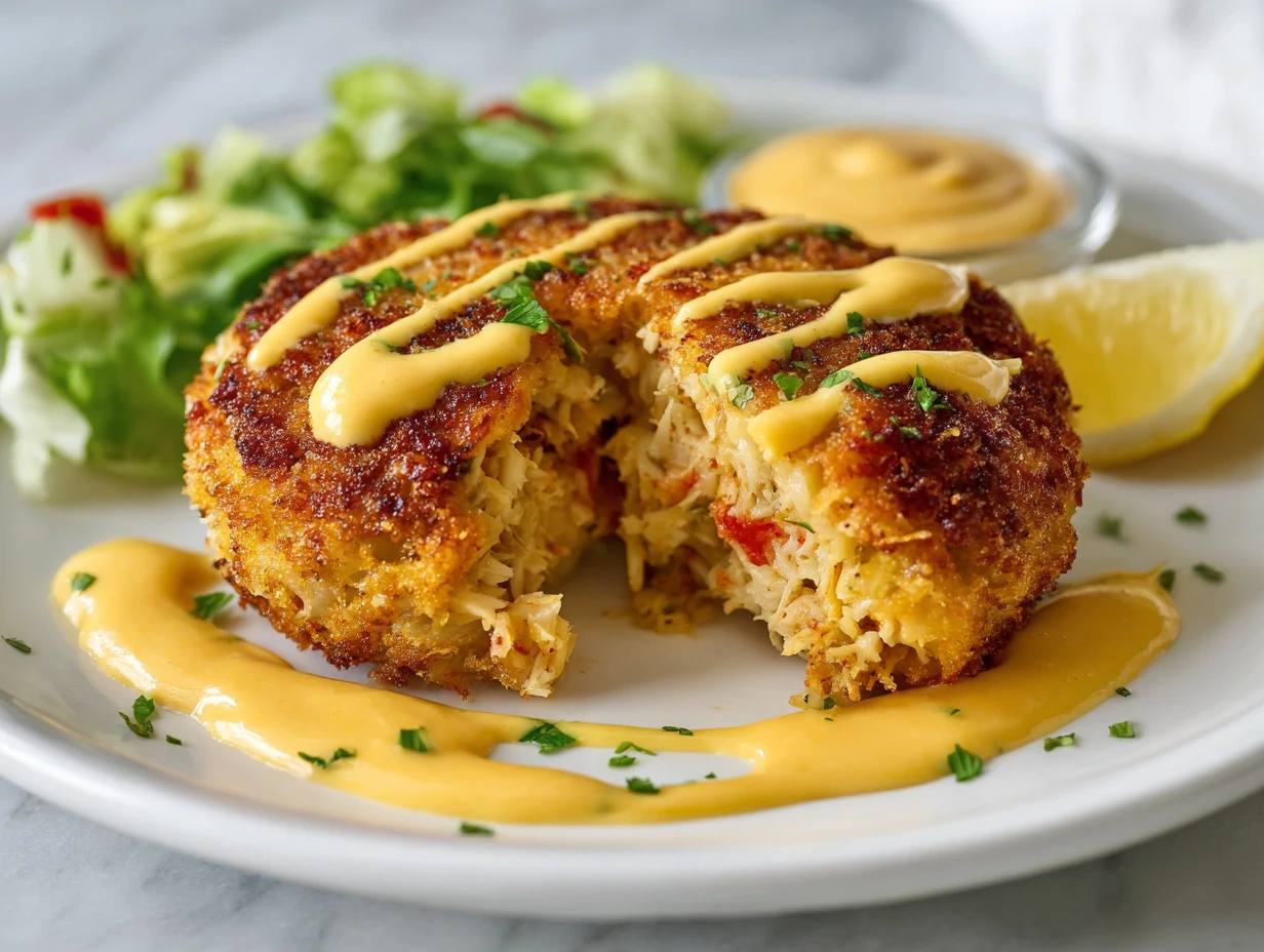 Surimi Crab Cakes with Red Pepper Mayonnaise