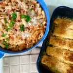 Tomato-Parm Pasta with Panko Salmon