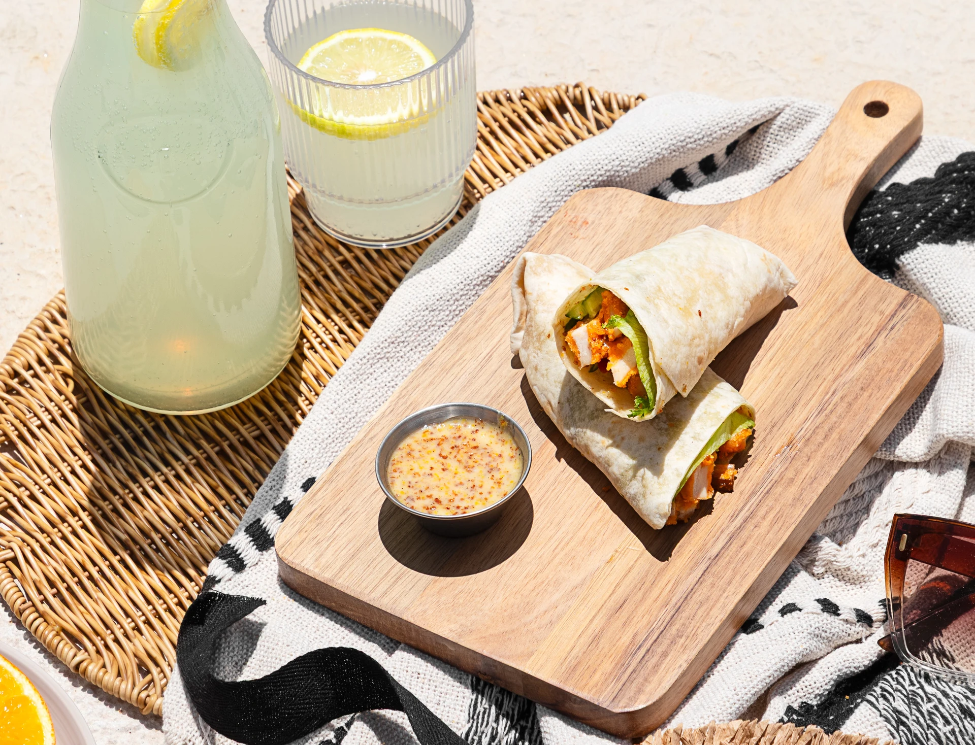 Crispy Chicken Honey Mustard Wraps